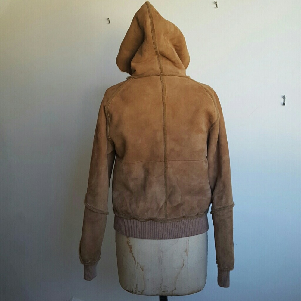 UGG Chestnut Suede Fur Lined Jacket - Picture 3 of 4